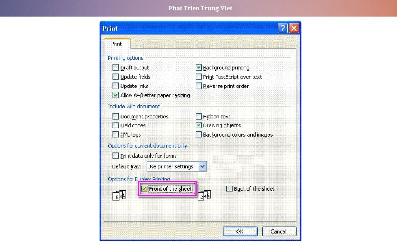 Cách in 2 mặt trong Word số lượng lớn bước 5